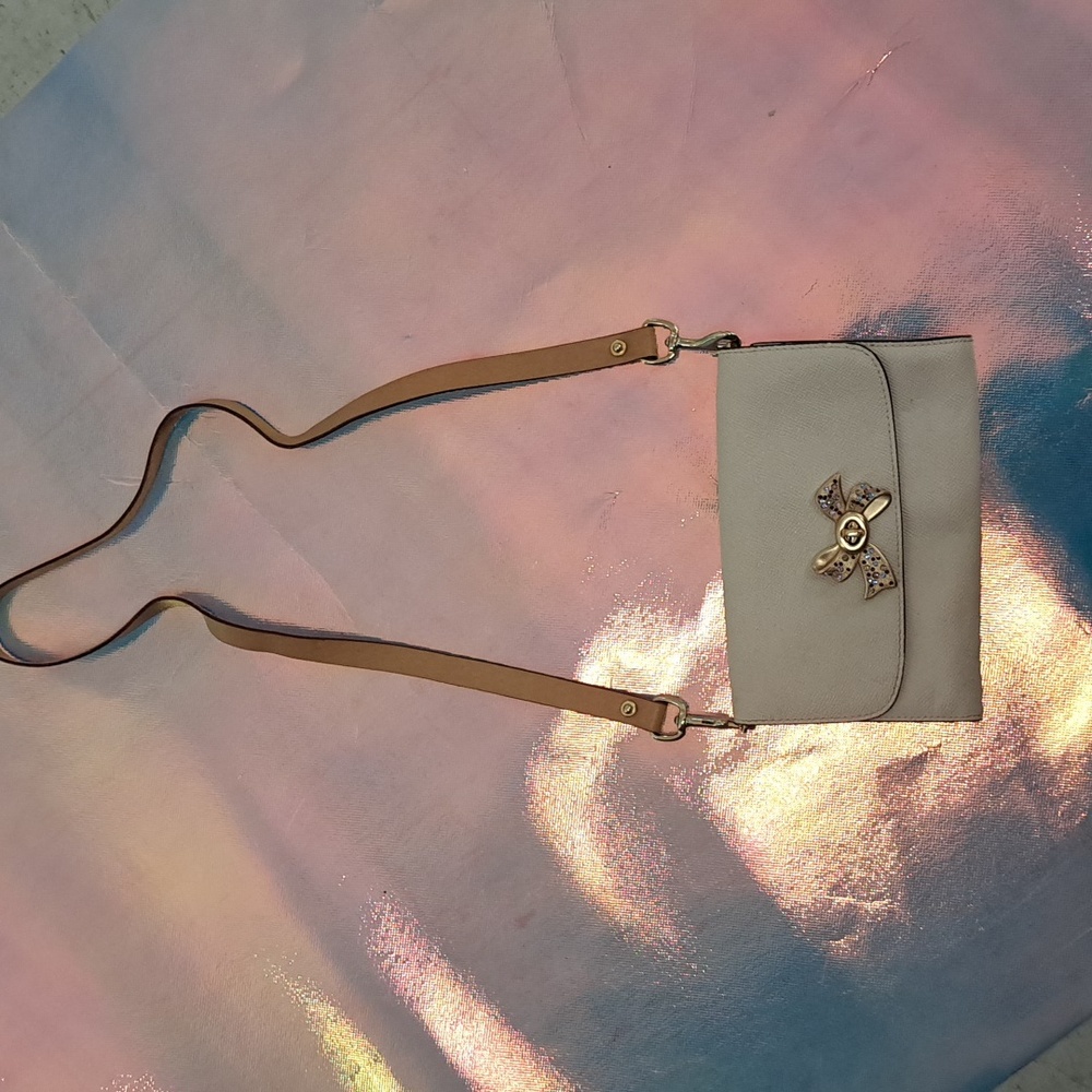 Coach F72903 Crossbody with Crystal Bow Turnlock Leather Org $298